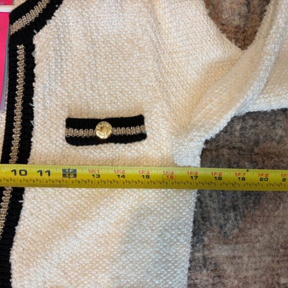 Lilly Pulitzer Women's Textured Tweed Nalayna Cardigan Sweater Top S White NWT - Picture 10 of 12